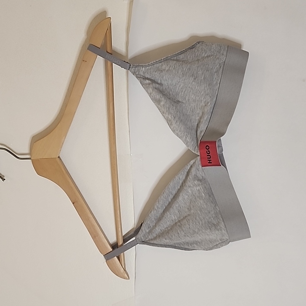 HUGO Grey‎ Stretch Cotton Triangle Bra size M